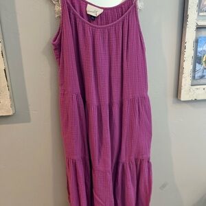 Purple Sleeveless Dress/Swimsuit Coverup With Pockets!